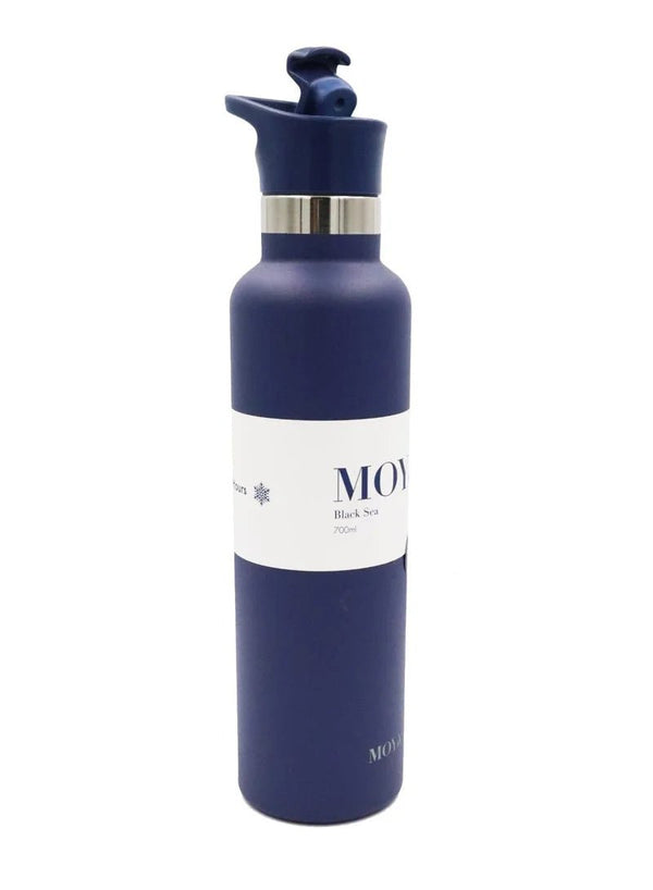 Moya "Black Sea" 700ml Insulated Sustainable Water Bottle Spout Lid