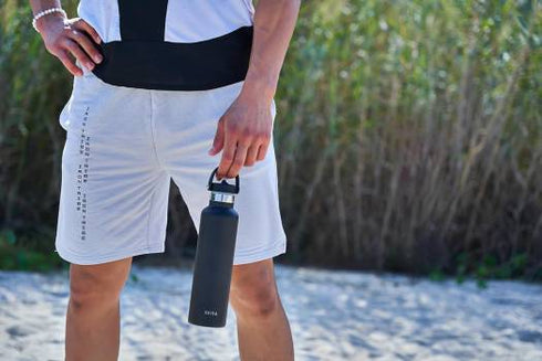 Moya "Black Sea" 700ml Insulated Sustainable Water Bottle Spout Lid