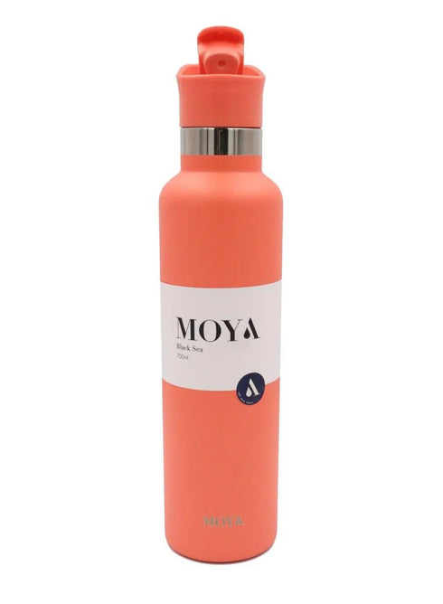 Moya "Black Sea" 700ml Insulated Sustainable Water Bottle Spout Lid