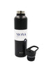 Moya "Black Sea" 700ml Insulated Sustainable Water Bottle Spout Lid