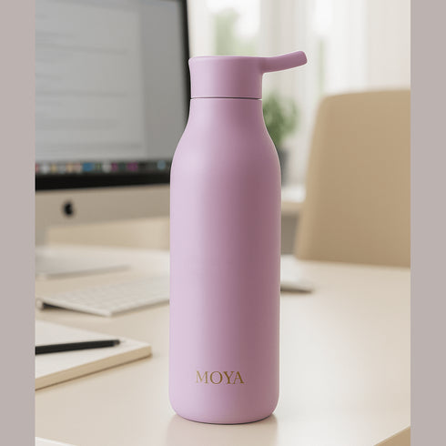 Moya Blue Lagoon 460ml Insulated Water Bottle, Recycled Stainless Steel Bottle with Leakproof Screw Lid
