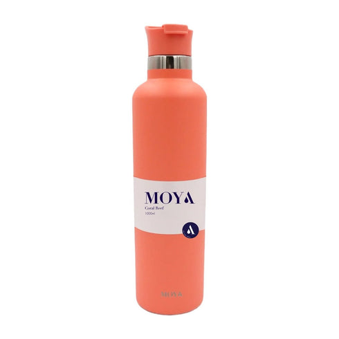 Moya Coral Reef 1L Insulated Water Bottle, Recycled Stainless Steel Bottle that Keeps Drinks Cold for 12 Hours