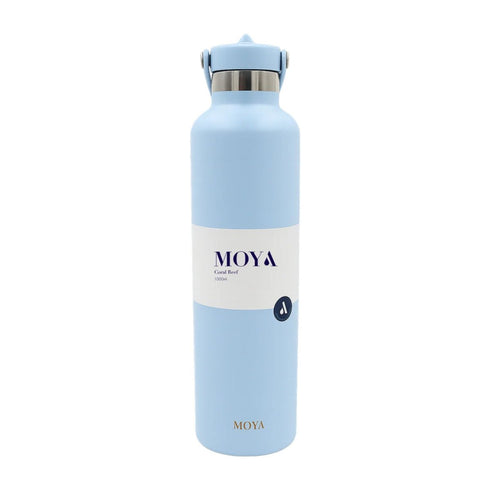 Moya Coral Reef 1L Insulated Water Bottle, Recycled Stainless Steel Bottle that Keeps Drinks Cold for 12 Hours