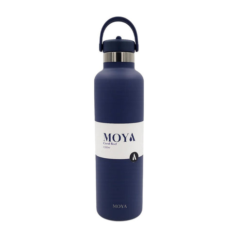 Moya Coral Reef 1L Insulated Water Bottle, Recycled Stainless Steel Bottle that Keeps Drinks Cold for 12 Hours