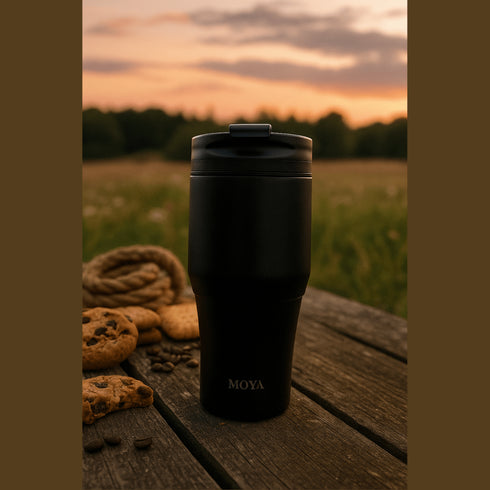 Moya High Tide 380ml Travel Coffee Mug, Reusable Stainless Steel Mug with Leak-Proof Lid for Coffee on the Go