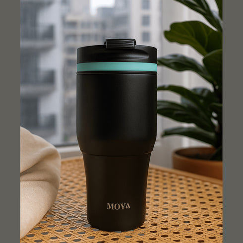 Moya High Tide 380ml Travel Coffee Mug, Reusable Stainless Steel Mug with Leak-Proof Lid for Coffee on the Go