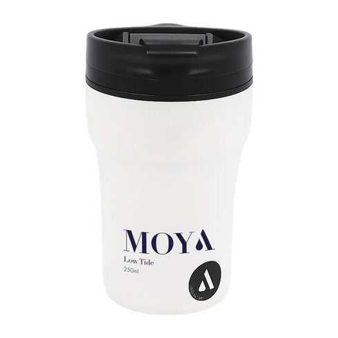 Moya Low Tide 250ml Travel Coffee Mug, Reusable Stainless Steel Coffee Cup with Leak-Proof Lid