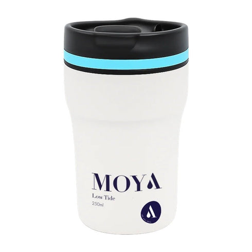 Moya Low Tide 250ml Travel Coffee Mug, Reusable Stainless Steel Coffee Cup with Leak-Proof Lid