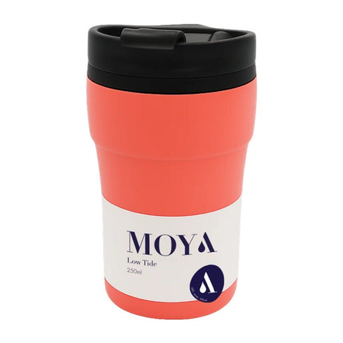 Moya Low Tide 250ml Travel Coffee Mug, Reusable Stainless Steel Coffee Cup with Leak-Proof Lid