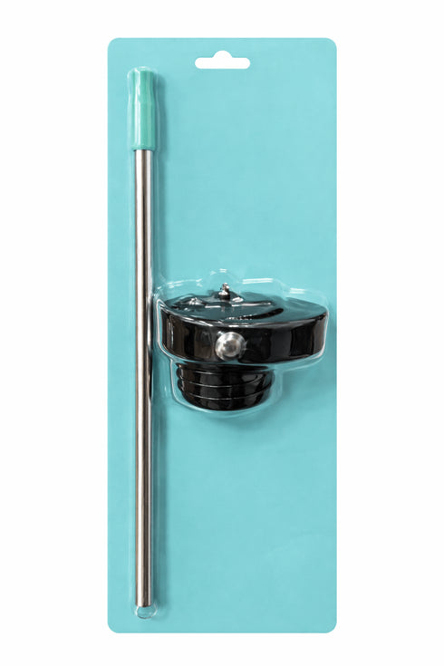 Moya Replacement Straw Lid and Steel Straw, BPA-Free Lid for Seashell, Starfish, Black Sea and Coral Reef Bottles