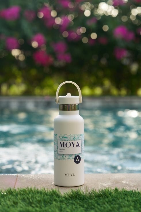Moya Starfish 500ml Kids Water Bottle, Insulated Recycled Stainless Steel Bottle with Leakproof Straw Lid