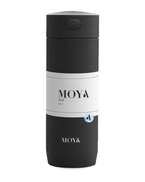 Moya Surf 350ml Travel Coffee Mug, Insulated Recycled Stainless Steel Mug with One-Press Lid for Hot or Iced Coffee