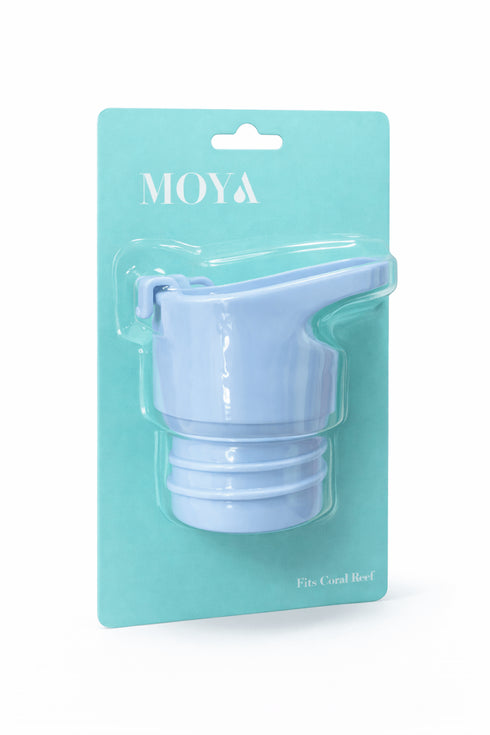 Moya Universal Spout Lid, BPA-Free Flip-Spout Lid with Handle for Seashell, Starfish, Black Sea and Coral Reef