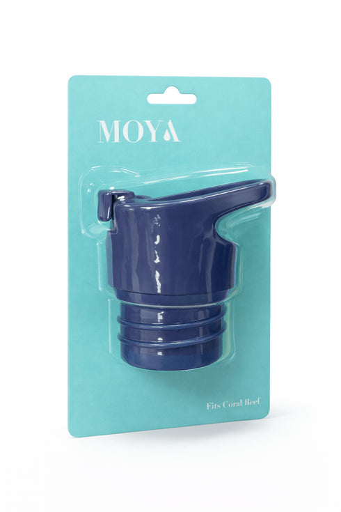 Moya Universal Spout Lid, BPA-Free Flip-Spout Lid with Handle for Seashell, Starfish, Black Sea and Coral Reef