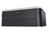 MSpa Oslo Aero Plus square hot tub, black wood-effect frame, side view on white