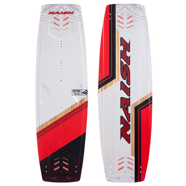 Naish S25 Motion kiteboard, a comfortable freeride twintip board designed for smooth carving and easy handling.