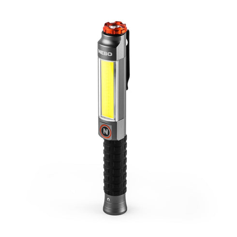 NEBO Big Larry 3 Work Light, 600 Lumen COB Flashlight with Red Task Light, Magnetic Base and AA Batteries