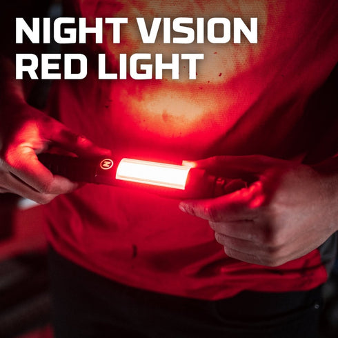 NEBO Big Larry 3 Work Light, 600 Lumen COB Flashlight with Red Task Light, Magnetic Base and AA Batteries