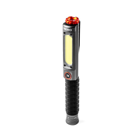 NEBO Big Larry Pro+ Rechargeable Work Light, 600 Lumen COB Flashlight, USB-C, IPX7 Waterproof, Magnetic Base