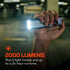 NEBO Edge 2K EDC Flashlight, 2000 Lumen USB-C Rechargeable Tactical Pocket Light with Dynamic Dial, IPX6