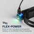 NEBO Einstein 1000 Flex Headlamp, 1000 Lumen Rechargeable Head Torch with Red Light, Runs on 18650 or CR123A