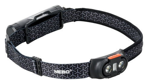 NEBO Einstein 1000 Flex Headlamp, 1000 Lumen Rechargeable Head Torch with Red Light, Runs on 18650 or CR123A