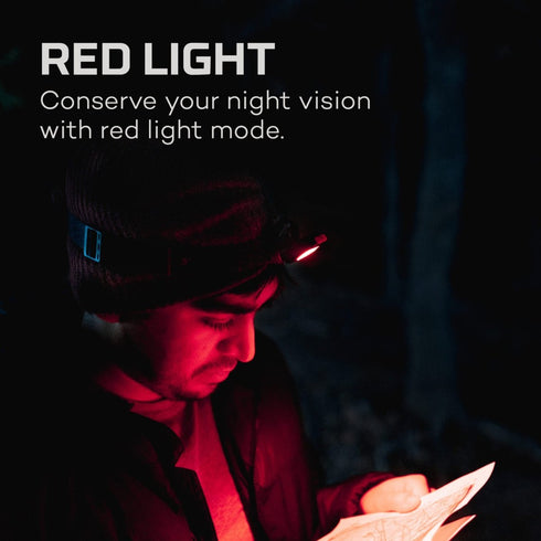 NEBO Einstein 1500 Flex Headlamp, 1500 Lumen Rechargeable Head Torch with Red Light, Runs on 18650 or CR123A