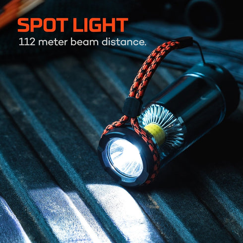 NEBO Galileo Tempest 350 Lantern, 350 Lumen Waterproof IPX7 Mini Camping Lantern with Spotlight, AA Powered