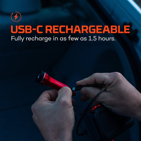 NEBO Luxtreme Nano Pocket Light, 420 Lumen USB-C Rechargeable Keychain Flashlight with 300 m Beam, IPX6