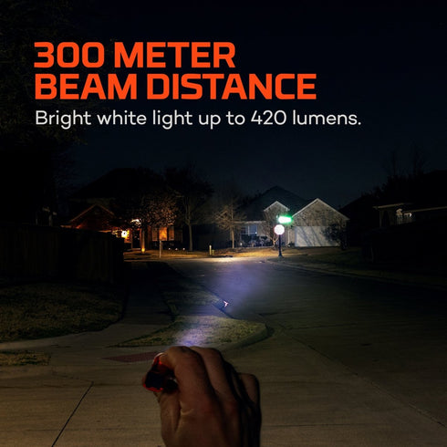 NEBO Luxtreme Nano Pocket Light, 420 Lumen USB-C Rechargeable Keychain Flashlight with 300 m Beam, IPX6
