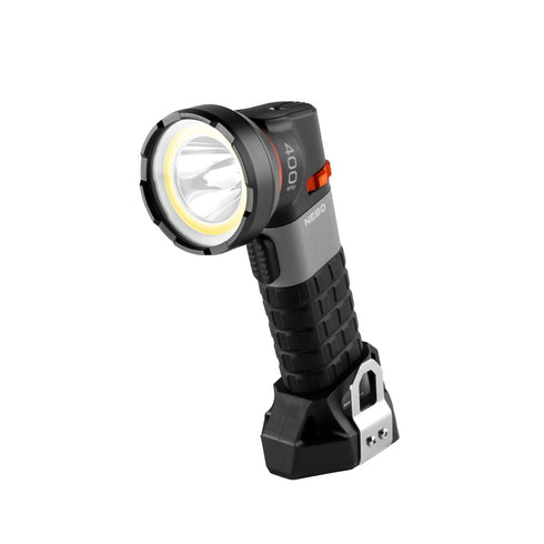 NEBO Luxtreme SL25R Spotlight, 400 m Beam Rechargeable Handheld Spotlight with COB Flood and Red Light, IP67