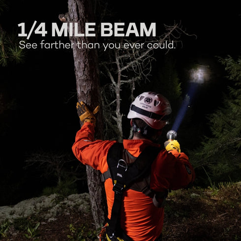 NEBO Luxtreme SL25R Spotlight, 400 m Beam Rechargeable Handheld Spotlight with COB Flood and Red Light, IP67