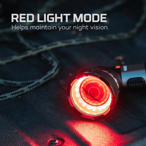 NEBO Luxtreme SL25R Spotlight, 400 m Beam Rechargeable Handheld Spotlight with COB Flood and Red Light, IP67