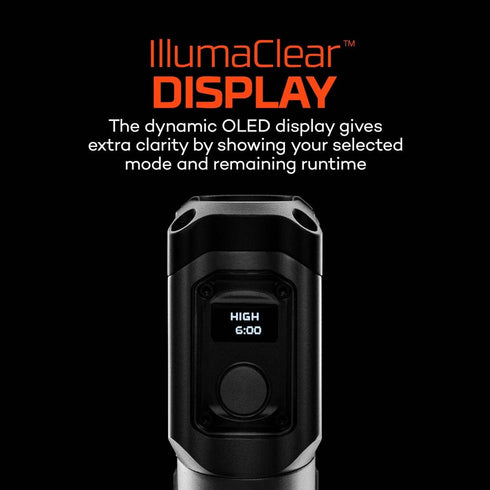 NEBO Paradigm 7500 Rechargeable Flashlight, 7500 Lumen Angled Tactical Torch with OLED Display, USB-C, IPX6