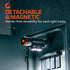 NEBO Transcend 3000 Rechargeable Headlamp, 3000 Lumen Detachable Head Torch and Work Light, IPX7, Hard Hat Ready