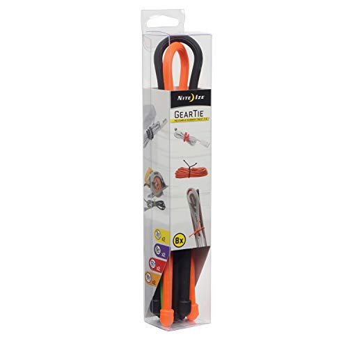 Nite Ize Gear Tie Square Assortment Pack - Flexible & Reusable Cable Ties for Organization
