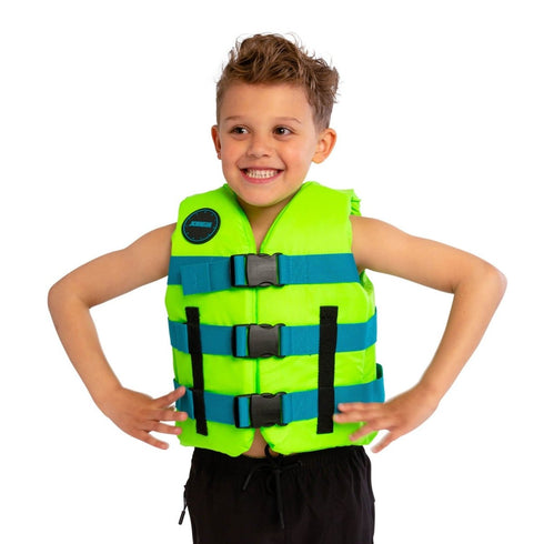 Nylon Vest Youth (Lime) Secure life jacket for Young Riders