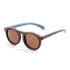Ocean Fiji Wood Brown Sunglasses, Unique Wooden Frame Polarized Eyewear for Beach & Boating
