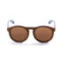 Ocean Fiji Wood Brown Sunglasses, Unique Wooden Frame Polarized Eyewear for Beach & Boating