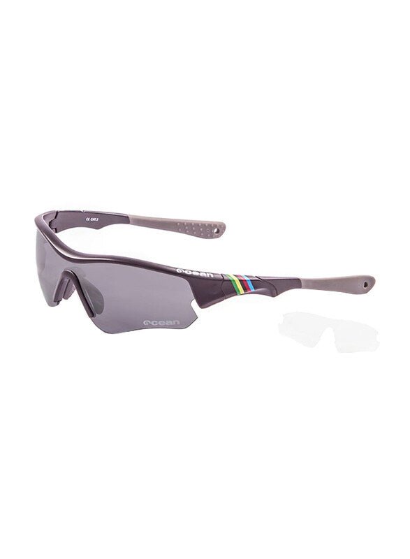 Ocean Glasses Polarized Half Rim Sport Iron Matt Black Frame Sunglasses