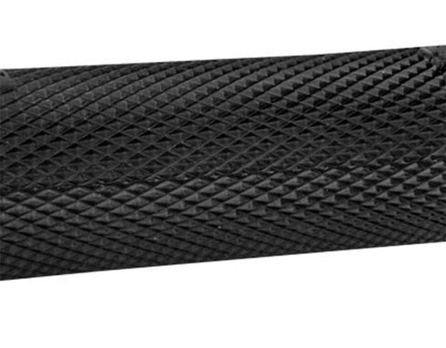 ODI Ruffian Lock-On PWC Grips, 130mm No Flange Black Jet Ski Grips with Silver Lock-Jaw Clamps and Diamond Pattern