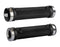 ODI Ruffian Lock-On PWC Grips, 130mm No Flange Black Jet Ski Grips with Silver Lock-Jaw Clamps and Diamond Pattern