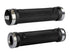 ODI Ruffian Lock-On PWC Grips, 130mm No Flange Black Jet Ski Grips with Silver Lock-Jaw Clamps and Diamond Pattern