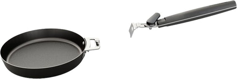 Outdoorchef Carbon Steel Pan 28 cm, Hammered Grill Pan with Detachable Handle for Grill, Hob and Induction