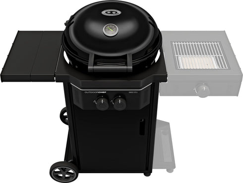 Outdoorchef Davos 570 G Pro Gas Kettle Grill, 54 cm Grill with 2 Ring Burners and Funnel System, 30 mbar LPG