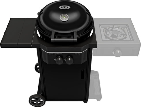 Outdoorchef Davos 570 G Pro Gas Kettle Grill, 54 cm Grill with 2 Ring Burners and Funnel System, 30 mbar LPG
