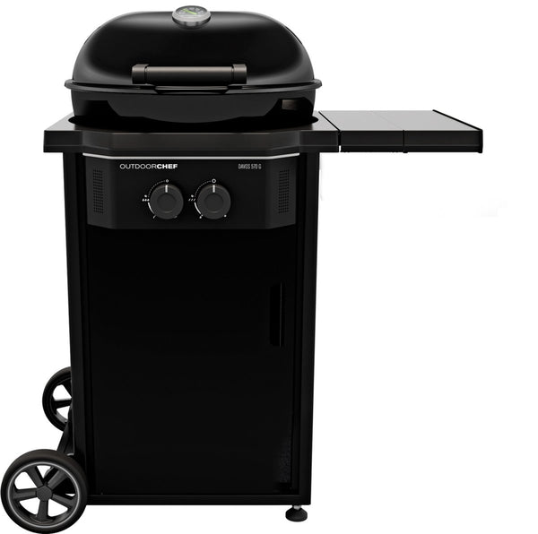 Outdoorchef Davos 570 G Pro Gas Kettle Grill, 54 cm Grill with 2 Ring Burners and Funnel System, 30 mbar LPG