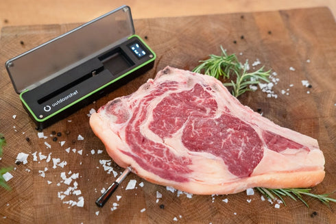 Outdoorchef Easy Check Wireless BBQ Thermometer Single, 1 Bluetooth Probe with 200 m Range and Dock