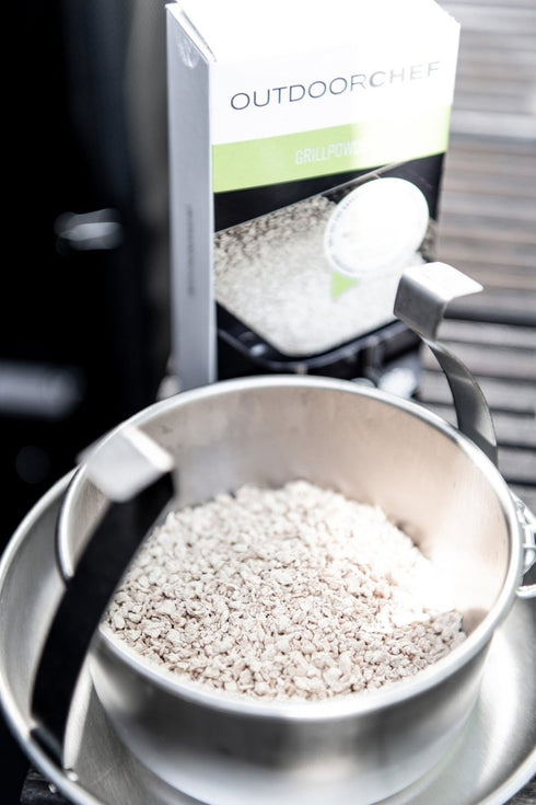 Outdoorchef Grill Powder 1 kg, Natural Wood Fat Absorbing Granules for Gas Grill Grease Trays, Low Dust