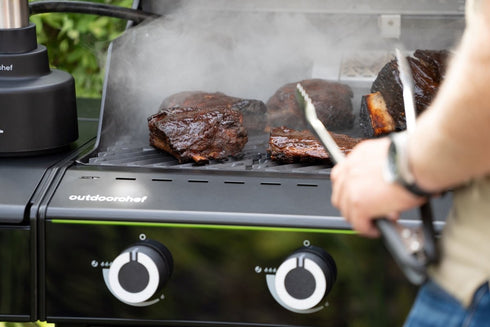 Outdoorchef Heat X-345 RB Gas Grill Station, 3 Burners, Rear Burner, 900 C Infrared Blazing Zone, 30 mbar LPG